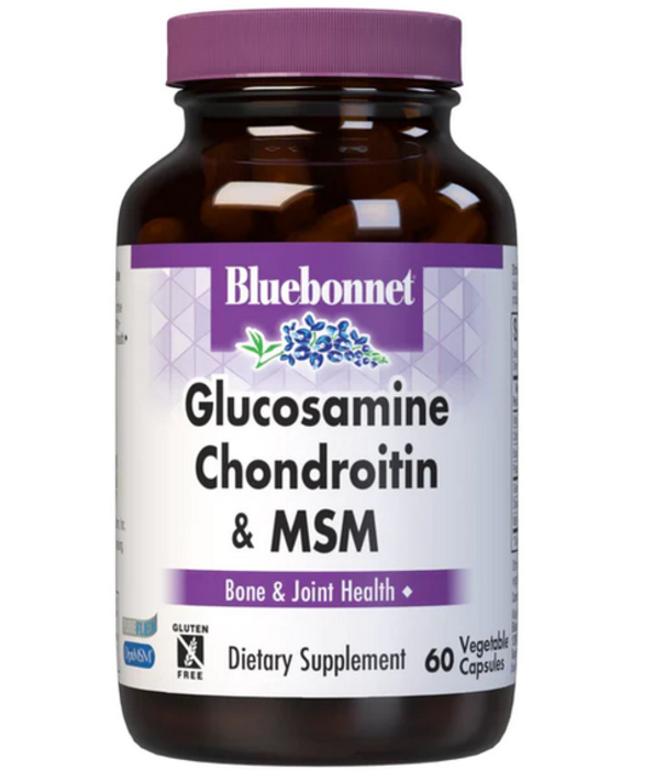 Bluebonnet Glucosamine Chondroitin+MSM, 60vc