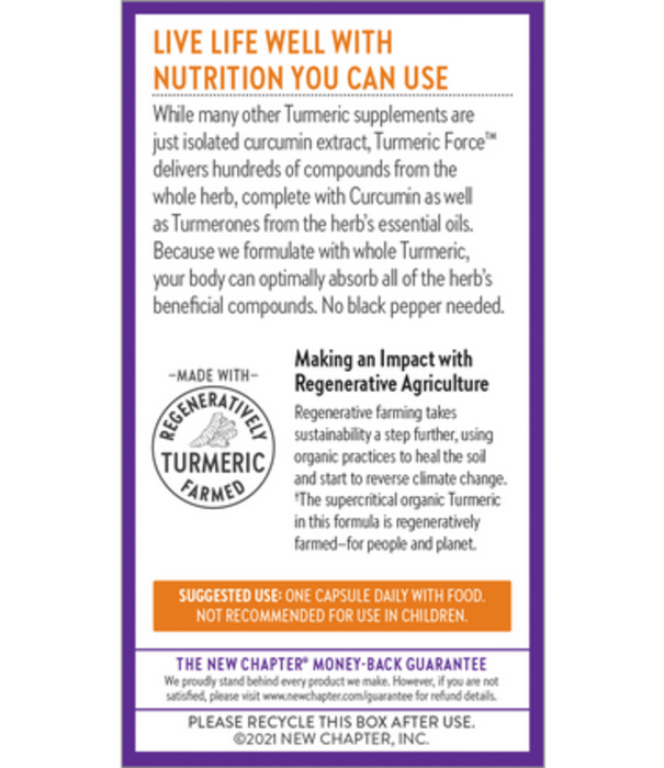 NEW CHAPTER New Chapter Turmeric Force, 30vc