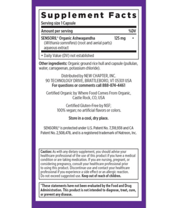 New Chapter Ashwagandha Force, 60cp