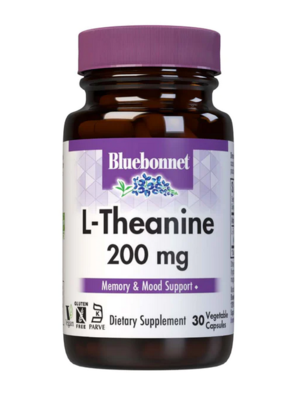 Bluebonnet L-Theanine 200mg, 30vc