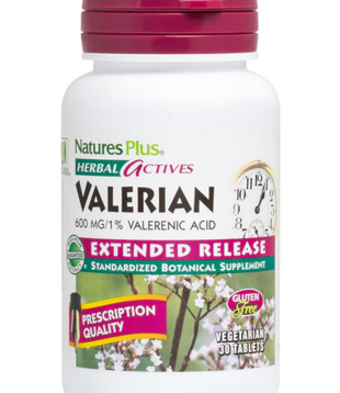 Nature's Plus Herbal Actives Valerian E/R 600mg, 30t.