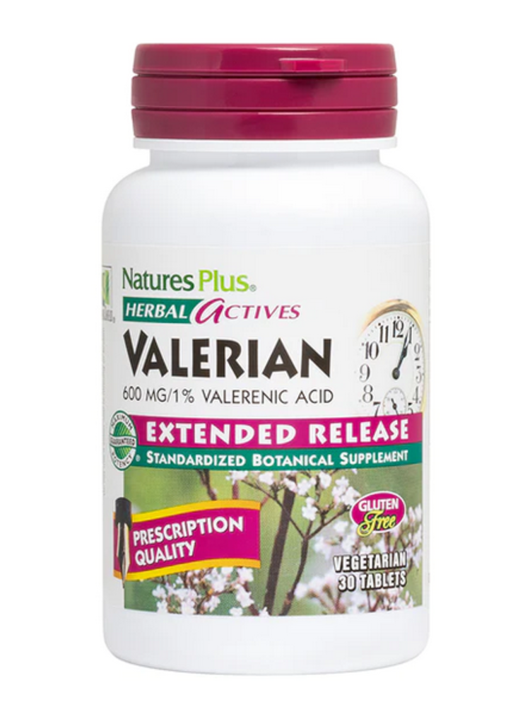 NATURE'S PLUS Nature's Plus Herbal Actives Valerian E/R 600mg, 30t. - b