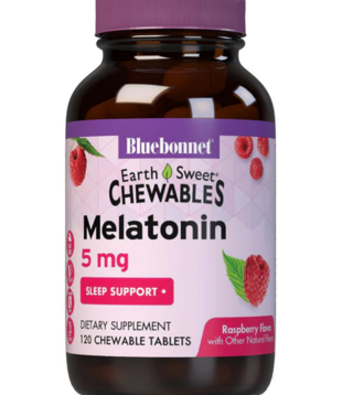 Bluebonnet Earthsweet Chewable Melatonin 5mg Raspberry, 60s