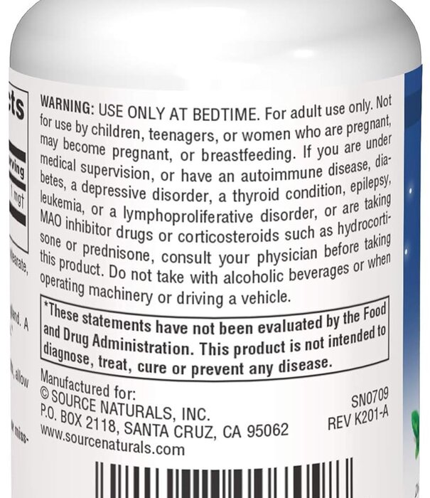 Source Naturals Melatonin 1mg Sublingual, Peppermint, 100ct