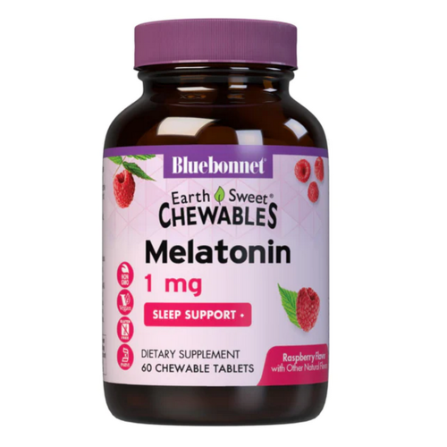 Bluebonnet Earthsweet Chewables Melatonin, 1mg, Raspberry, 120ct