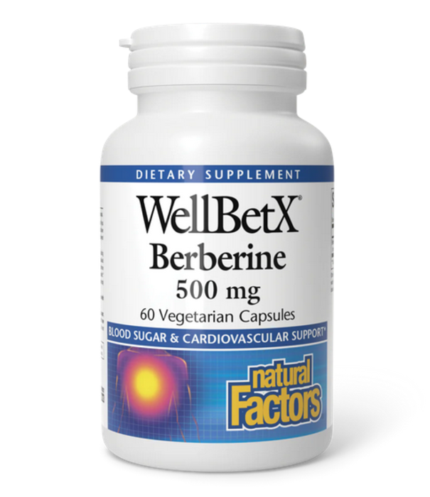 Natural Factors WellBetX Berberine 500mg, 60vc. DISCO