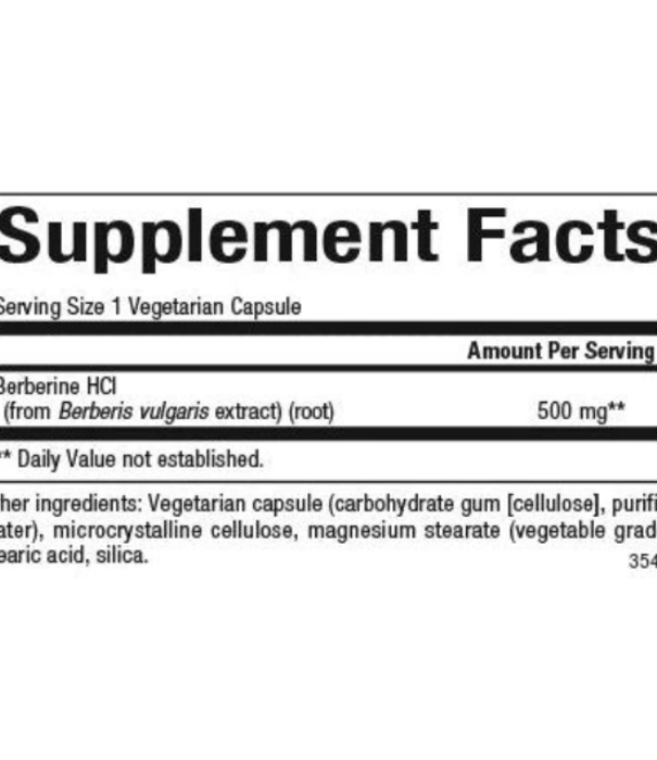 Natural Factors WellBetX Berberine 500mg, 60vc. DISCO