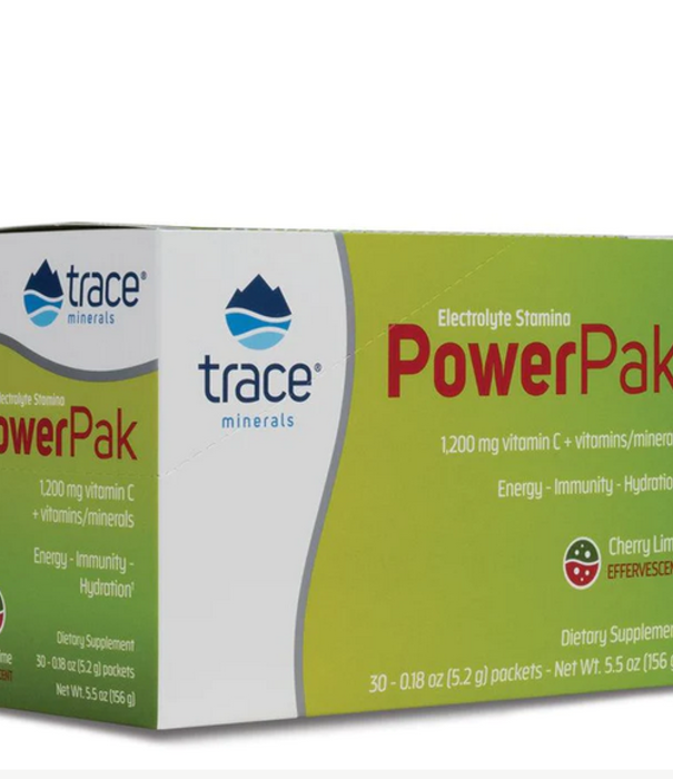 Trace Minerals Electrolyte Stamina Power Pak NON-GMO Cherry Lime, Single DISCO
