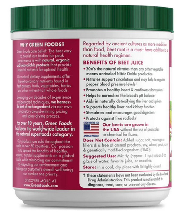 Green Foods Beet Essence, Organic, 5.3oz.