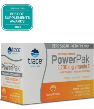 Trace Minerals Electrolyte Stamina Power Pak NON-GMO Orange Mango, Single
