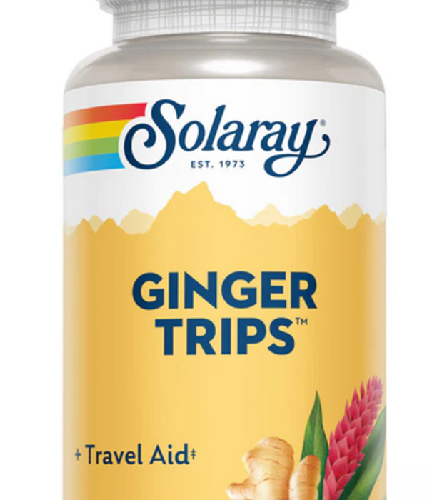 Solaray Ginger Trips, Chewable, Ginger Molasses 67mg, 60ct