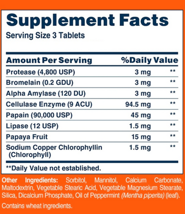 American Health Super Papaya Enzyme Plus, 180ch.