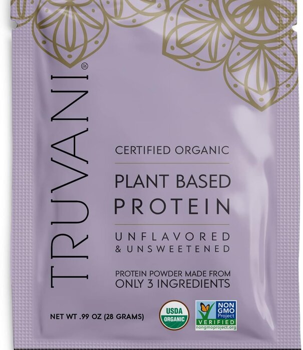Truvani Unflavored Plant Protein Powder, Single