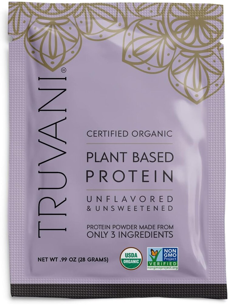 Truvani Unflavored Plant Protein Powder, Single