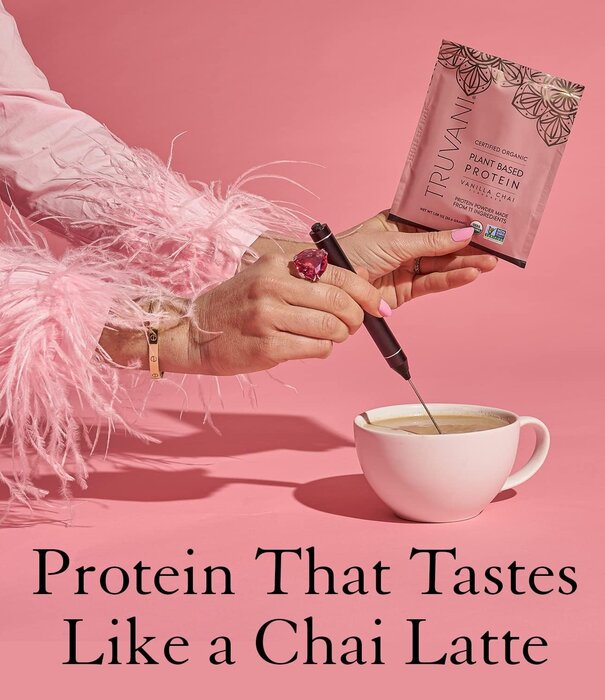 Truvani Vanilla Chai Plant Protein Powder, Single