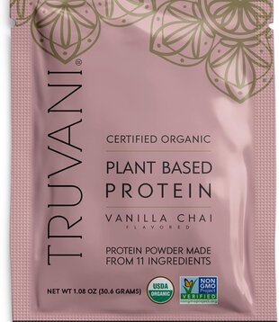 Truvani Vanilla Chai Plant Protein Powder, Single