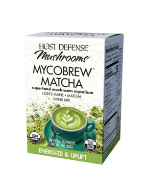 Host Defense Mycobrew Matcha, Energize & Uplift, 0.1oz.