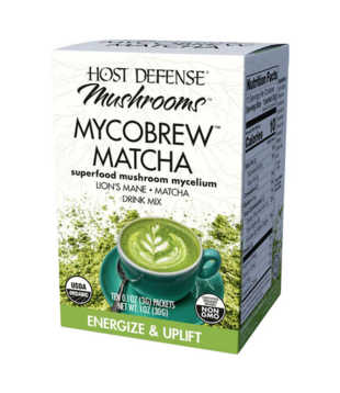 Host Defense Mycobrew Matcha, Energize & Uplift, 0.1oz.