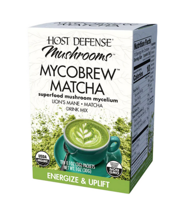 Host Defense Mycobrew Matcha, Energize & Uplift, 0.1oz.