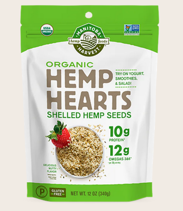 Manitoba Harvest Hemp Hearts, Organic, 12oz.