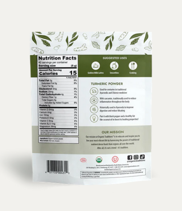Organic Traditions Turmeric Powder, 7oz