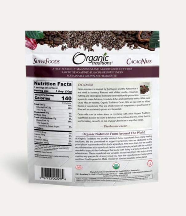 Organic Traditions Cacao Nibs, 8oz