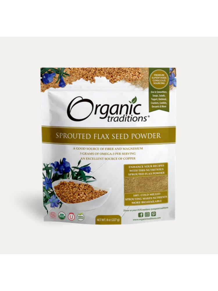Organic Traditions Golden Sprouted Flax 8oz