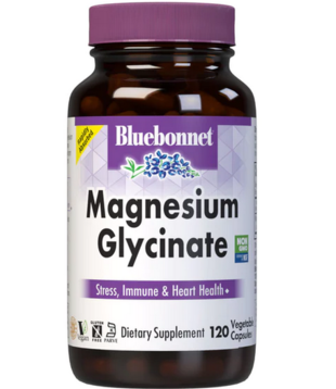 Bluebonnet Magnesium Glycinate 400mg, 120vc.