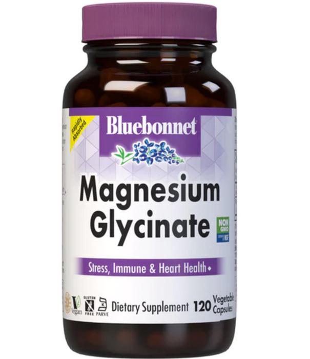 Bluebonnet Bluebonnet Magnesium Glycinate 400mg, 120vc.