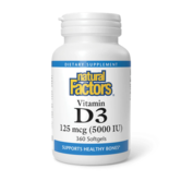 Natural Factors Vitamin D3 5000iu, 120sg.