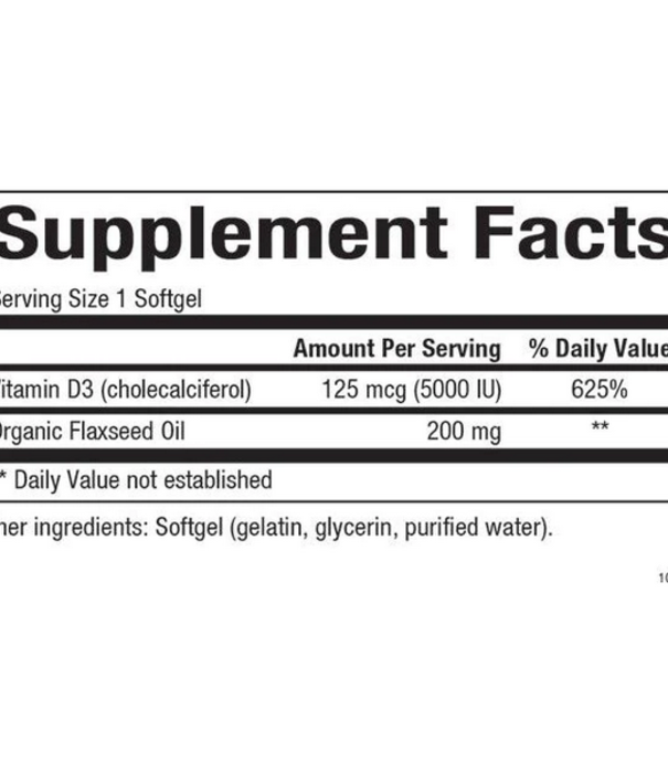Natural Factors Vitamin D3 5000iu, 120sg.