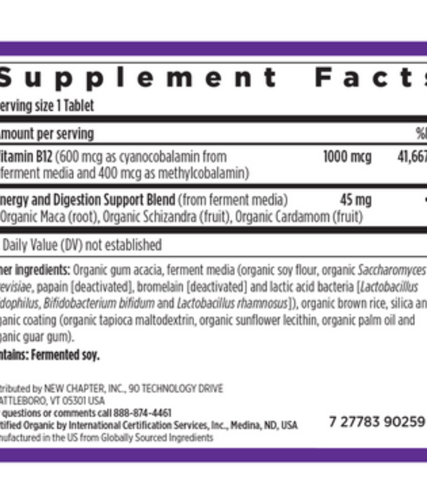 New Chapter Fermented Vitamin B12, 30t
