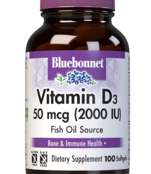Bluebonnet Vitamin D3 2000 IU, 100sg