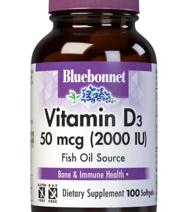 Bluebonnet Bluebonnet Vitamin D3 2000 IU, 100sg