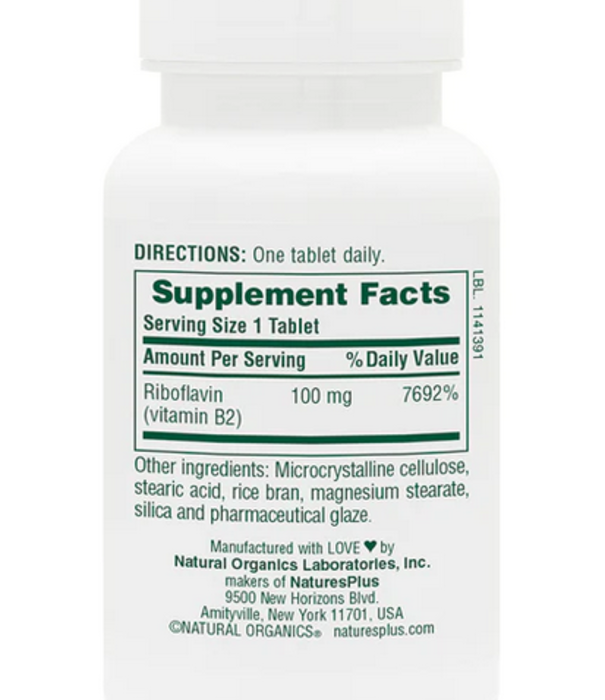 NATURE'S PLUS Nature's Plus Vitamin B-2 100mg, 90t.