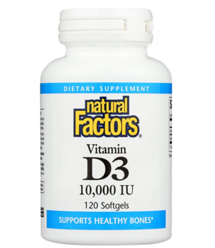 Natural Factors Vitamin D3 10,000iu, 120sg