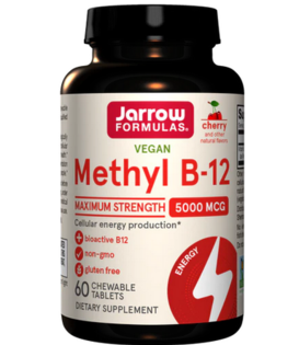 Jarrow Methyl B-12, Methylcobalamin 5000mcg, 60lz.
