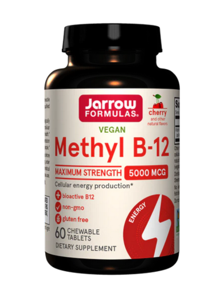 Jarrow Methyl B-12, Methylcobalamin 5000mcg, 60lz.