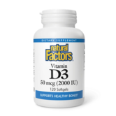 Natural Factors Vitamin D3 2000IU, 120sg