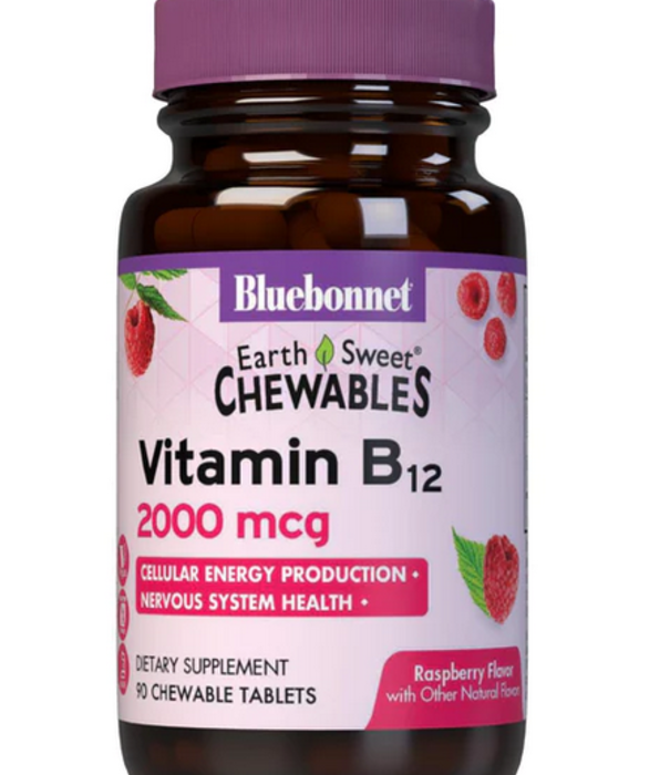 Bluebonnet Bluebonnet Chewable Vit B-12 2000mcg, Raspberry, 90ch
