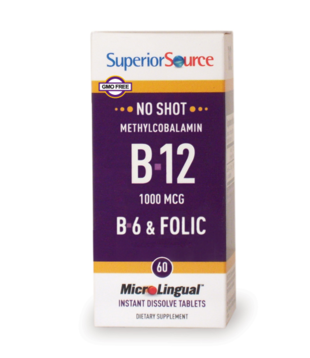 Superior Source No Shot Methyl B12 1000mcg/B6/Folic, 60t