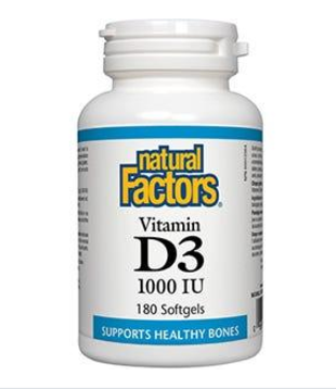 Natural Factors Vitamin D3 1000iu 180sg