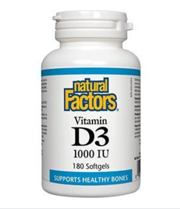 Natural Factors Vitamin D3 1000iu 180sg