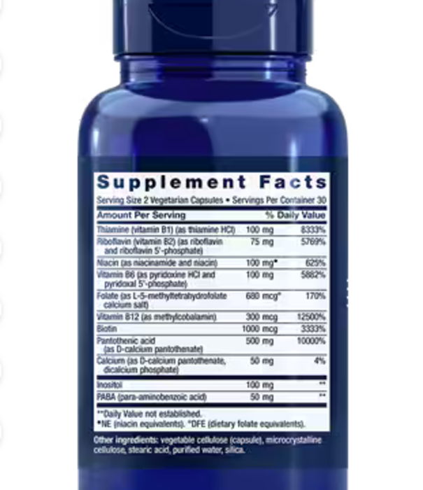 Life Extension BioActive Complete B-Complex, 60vp.