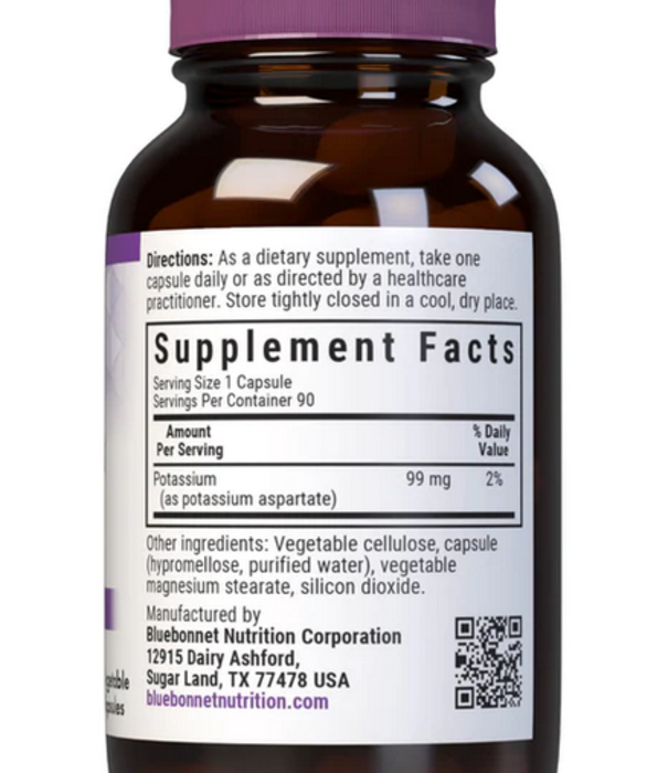 Bluebonnet Potassium 99mg, 90vc