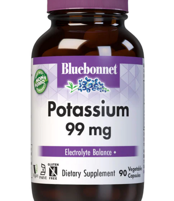 Bluebonnet Potassium 99mg, 90vc