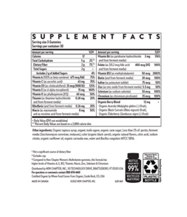 New Chapter Women's 50+ Multivitamin Gummy, 90ct