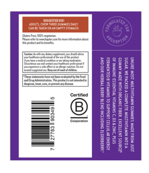 NEW CHAPTER New Chapter Men's Multi Vitamin Gummy, 75ct