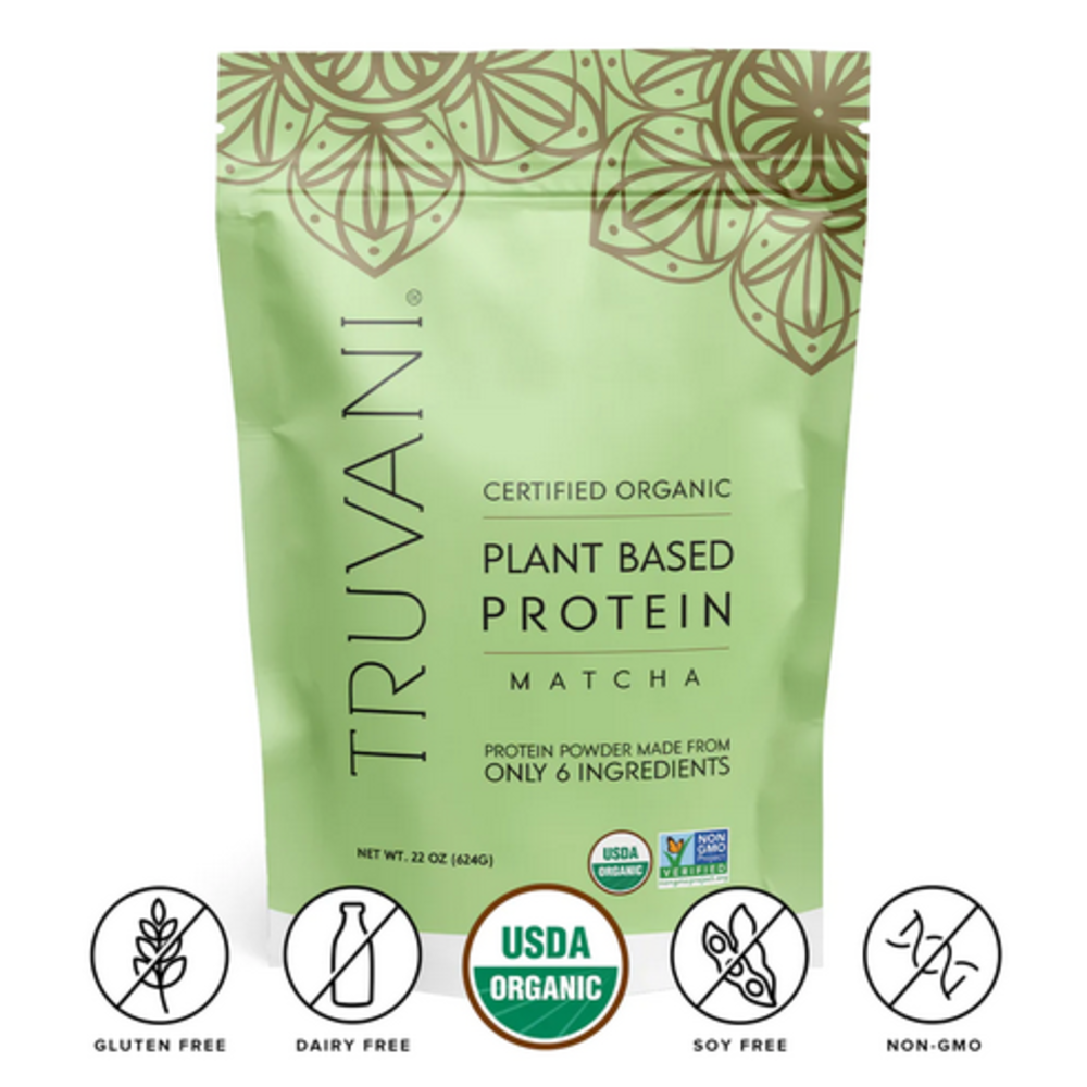Truvani Matcha Plant Protein Powder, 25.75oz. Nuts 'n Berries Healthy