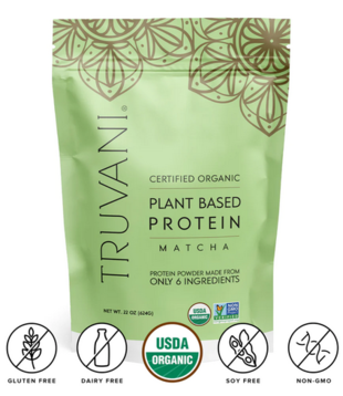 Truvani Matcha Plant Protein Powder, 25.75oz.